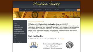 
                            8. Pembina County, ND - State Spelling Bee