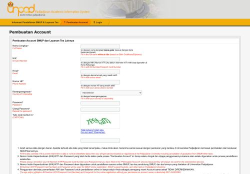 
                            12. Pembuatan Account - Pendaftaran SMUP - Unpad