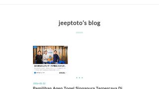 
                            11. Pemilihan Agen Togel Singapura Terpercaya Di Indonesia - jeeptoto's ...