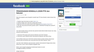 
                            11. PENANGANAN KENDALA LOGIN PTK dan Sekolah | Facebook