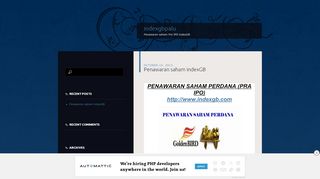 
                            9. Penawaran saham Pra IPO indexGB: indexgbpalu