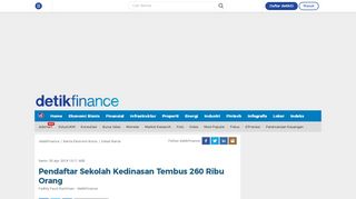 
                            10. Pendaftar Sekolah Kedinasan Tembus 260 Ribu Orang - Detik Finance