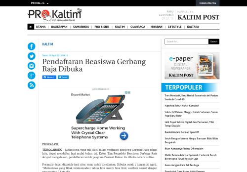 
                            10. Pendaftaran Beasiswa Gerbang Raja Dibuka | Kaltim Post