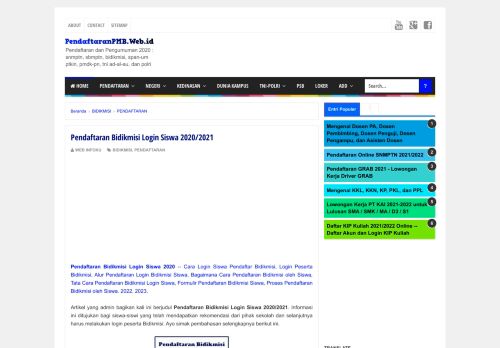 
                            9. Pendaftaran Bidikmisi Login Siswa 2019/2020 | Pendaftaran PMB ...