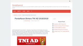 
                            6. Pendaftaran Bintara TNI AD 2018/2019 – Pendaftaran.id