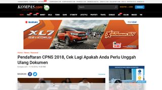 
                            6. Pendaftaran CPNS 2018, Cek Lagi Apakah Anda Perlu Unggah Ulang ...