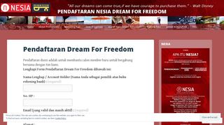 
                            5. Pendaftaran NESIA Dream For Freedom | Bisnis Komunitas, Dari Kita ...