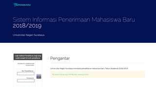 
                            11. Pendaftaran Online Mahasiswa Baru UNESA