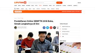 
                            4. Pendaftaran Online SBMPTN 2018 Buka, Simak Langkahnya di Sini ...
