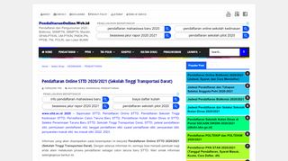 
                            5. Pendaftaran Online STTD 2019/2020 (Sekolah Tinggi Transportasi ...