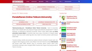 
                            11. Pendaftaran Online Telkom University - 2019/2020 - Populer.web.id