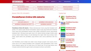 
                            11. Pendaftaran Online UIN Jakarta - 2019/2020 - Populer.web.id