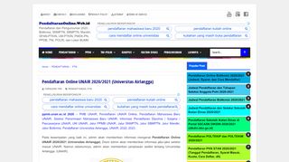 
                            10. Pendaftaran Online UNAIR 2019/2020 (Universitas Airlangga ...