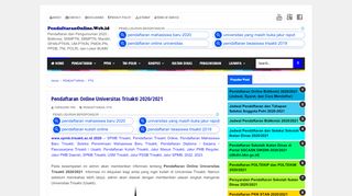 
                            6. Pendaftaran Online Universitas Trisakti 2019/2020 ...