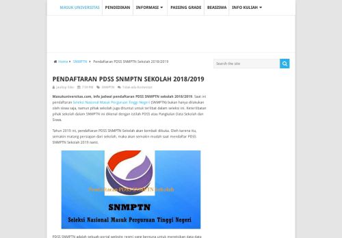 
                            12. Pendaftaran PDSS SNMPTN Sekolah 2018, Ini Info Jadwalnya