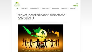 
                            12. Pendaftaran Pencerah Nusantara Angkatan 3 Pencerah Nusantara