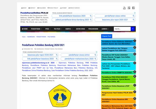 
                            4. Pendaftaran Poltekkes Bandung 2019/2020 | PendaftaranOnline.Web ...