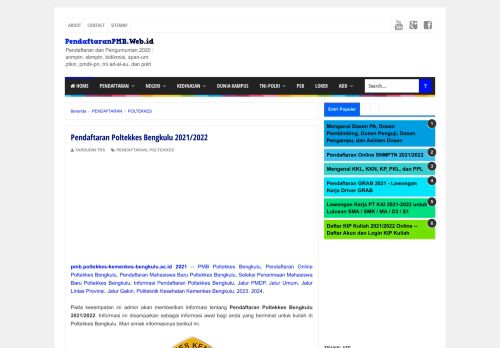 
                            8. Pendaftaran Poltekkes Bengkulu 2019/2020 | Pendaftaran PMB 2019 ...