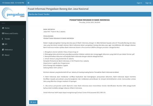 
                            6. Pendaftaran Rekanan Di Bank Indonesia
