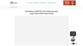 
                            4. Pendaftaran SNMPTN 2019 Diperpanjang, Login Pakai NISN Ganjil ...