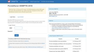 
                            6. Pendaftaran SNMPTN 2019 - SNMPTN