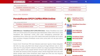 
                            8. Pendaftaran SPCP CAPRA IPDN Online - 2019/2020 - Populer.web.id