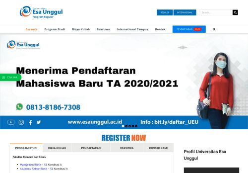 
                            4. Pendaftaran – Universitas Esa Unggul