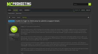 
                            6. PENDING - Unable to login to client area to submit a support ...