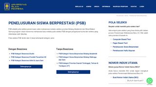 
                            9. Penelusuran Siswa Berprestasi – Penerimaan Mahasiswa ... - PMB UII