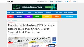 
                            11. Penerimaan Mahasiswa PTN Dibuka 4 Januari, Ini Jadwal SNMPTN ...