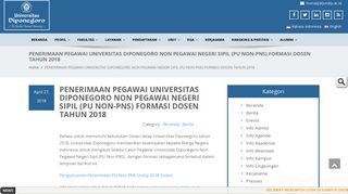 
                            3. PENERIMAAN PEGAWAI UNIVERSITAS DIPONEGORO ... - Undip