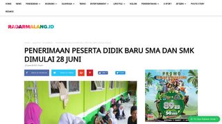 
                            11. Penerimaan Peserta Didik Baru SMA dan SMK Dimulai 28 Juni ...