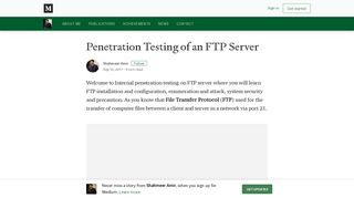 
                            2. Penetration Testing of an FTP Server – Shahmeer Amir