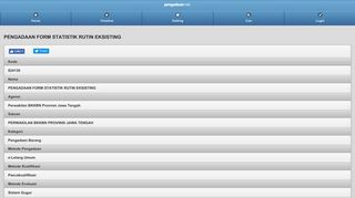 
                            9. Pengadaan.Net - PENGADAAN FORM STATISTIK RUTIN EKSISTING