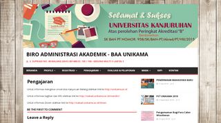 
                            2. Pengajaran | Biro Administrasi Akademik - BAA UNIKAMA