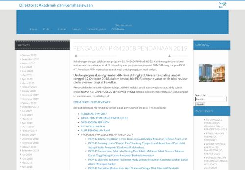 
                            7. PENGAJUAN PKM 2018 PENDANAAN 2019 | Direktorat Akademik ...