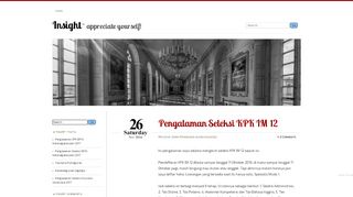 
                            5. Pengalaman Seleksi KPK IM 12 | Insight