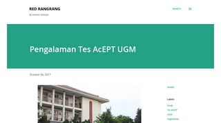 
                            7. Pengalaman Tes AcEPT UGM - Red Rangrang