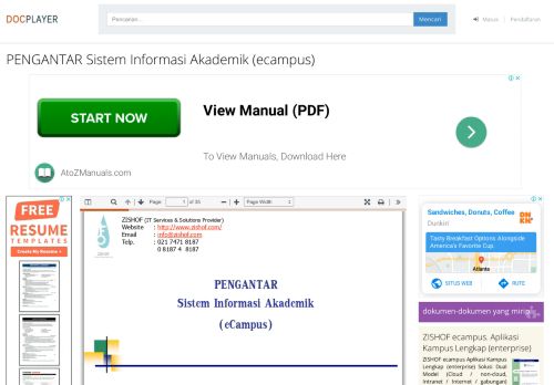 
                            12. PENGANTAR Sistem Informasi Akademik (ecampus) - PDF