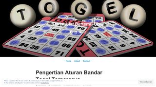 
                            6. Pengertian Aturan Bandar Togel Terpercaya - Ketika Ulat Bertemu Uban