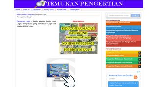 
                            5. Pengertian Login | Temukan Pengertian