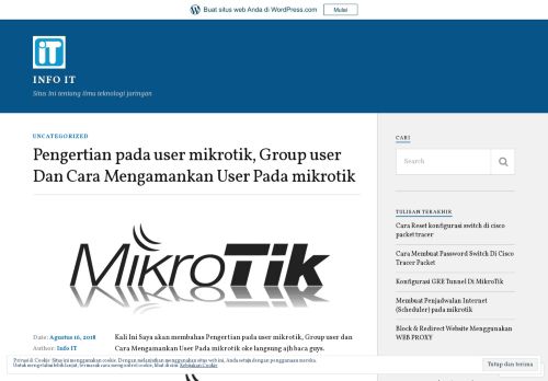 
                            9. Pengertian pada user mikrotik, Group user Dan Cara Mengamankan ...