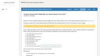 
                            13. Pengisian Biodata UKT Jalur PMDK Tahun 2018 - SPMB UNS