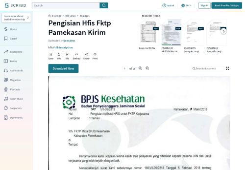 
                            6. Pengisian Hfis Fktp Pamekasan Kirim - Scribd