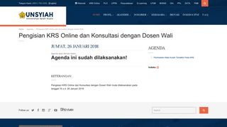 
                            6. Pengisian KRS Online dan Konsultasi dengan Dosen Wali - Unsyiah