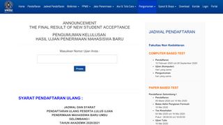 
                            12. Pengumuman Kelulusan - Hasil Ujian Penerimaan ... - Penmaru UMSU