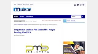 
                            7. Pengumuman Kelulusan PMB SMPIT-SMAIT As-Syifa Boarding ...