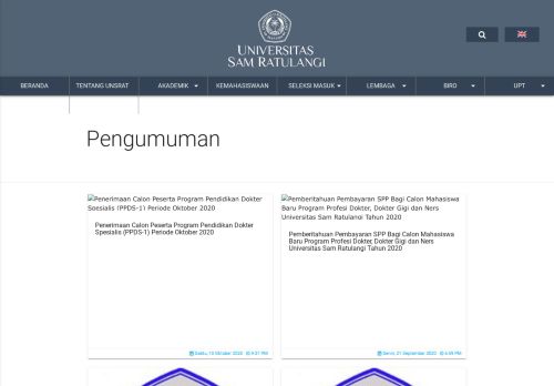 
                            8. pengumuman lainnya - Unsrat