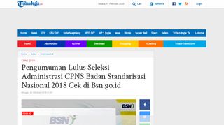 
                            11. Pengumuman Lulus Seleksi Administrasi CPNS Badan ...