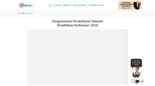 
                            1. Pengumuman Pendaftaran Sekolah Pendidikan Kedinasan 2018 - Tirto